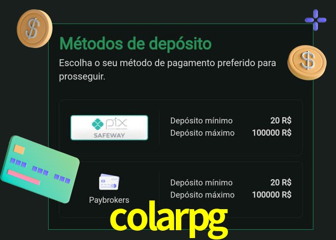 O cassino colarpg oferece uma grande variedade de métodos de pagamento
